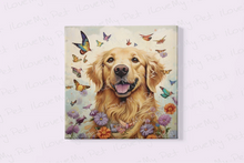 Load image into Gallery viewer, Sunshine and Whimsy Golden Retriever Wall Art Poster-Art-Dog Art, Golden Retriever, Home Decor, Poster-4