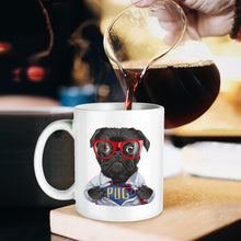 Load image into Gallery viewer, Super Black Pug Love Coffee Mug-Mug-Dog Dad Gifts,Dog Memorial Gifts,Dog Mom Gifts,Mugs,Pug - Black-2