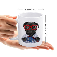 Load image into Gallery viewer, Super Black Pug Love Coffee Mug-Mug-Dog Dad Gifts,Dog Memorial Gifts,Dog Mom Gifts,Mugs,Pug - Black-6