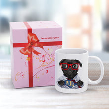Load image into Gallery viewer, Super Black Pug Love Coffee Mug-Mug-Dog Dad Gifts,Dog Memorial Gifts,Dog Mom Gifts,Mugs,Pug - Black-7