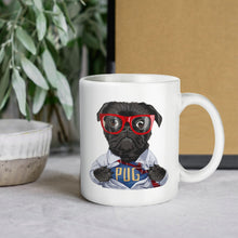 Load image into Gallery viewer, Super Black Pug Love Coffee Mug-Mug-Dog Dad Gifts,Dog Memorial Gifts,Dog Mom Gifts,Mugs,Pug - Black-8