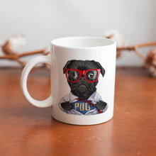Load image into Gallery viewer, Super Black Pug Love Coffee Mug-Mug-Dog Dad Gifts,Dog Memorial Gifts,Dog Mom Gifts,Mugs,Pug - Black-1