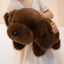 Load image into Gallery viewer, Super Fluffy Chocolate Labrador Plush Toy - Sleepy Floppy-Eared Cutie-7