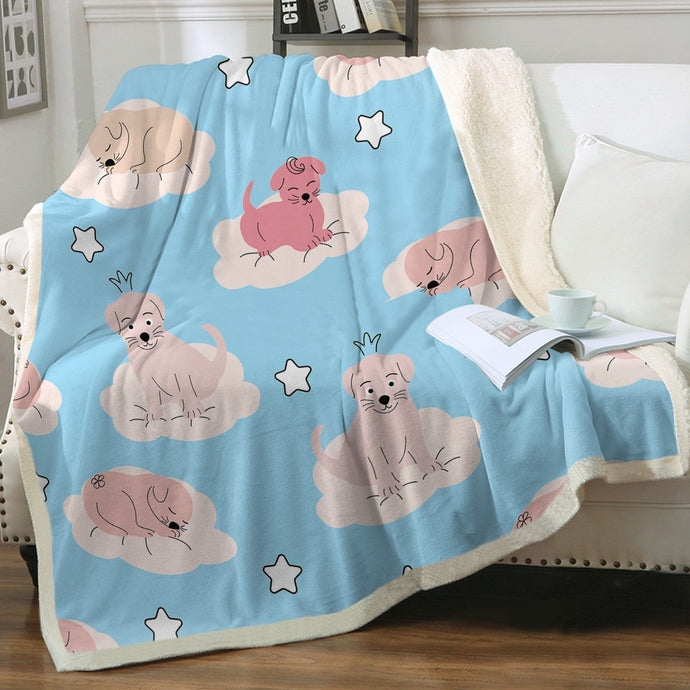 Sweet Dreams Labrador Love Soft Warm Fleece Blanket - 4 Colors-Blanket-Blankets, Home Decor, Labrador-Sky Blue-Small-1
