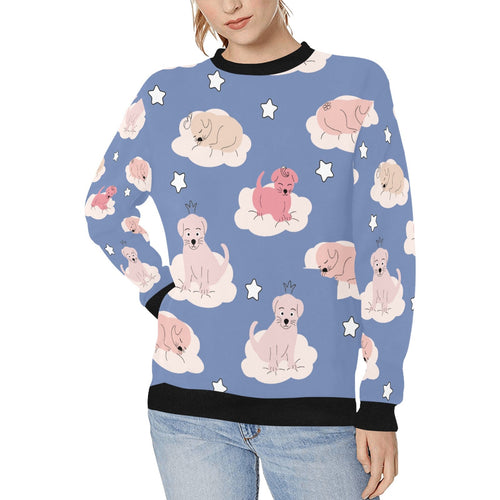 Sweet Dreams Labrador Love Women's Sweatshirt-Apparel-Apparel, Black Labrador, Chocolate Labrador, Labrador, Sweatshirt-CornflowerBlue-XS-7