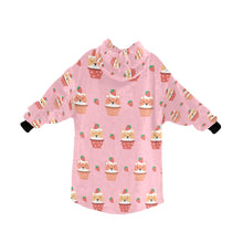 Load image into Gallery viewer, Sweet Strawberry Tart Shiba Blanket Hoodie for Women-Apparel-Apparel, Blankets-2