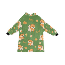 Load image into Gallery viewer, Sweet Sweet Shiba Love Blanket Hoodie for Women-Apparel-Apparel, Blankets-OliveDrab-ONE SIZE-8