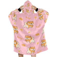 Load image into Gallery viewer, Sweet Sweet Shiba Love Blanket Hoodie for Women-Apparel-Apparel, Blankets-14