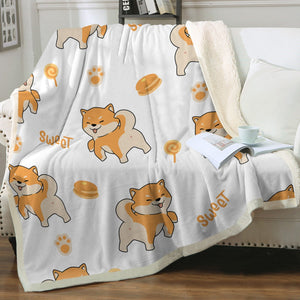 Sweet Sweet Shiba Love Soft Warm Fleece Blanket - 4 Colors-Blanket-Blankets, Home Decor, Shiba Inu-14