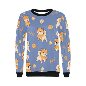 Sweet Sweet Shiba Love Women's Sweatshirt-Apparel-Apparel, Shiba Inu, Sweatshirt-11