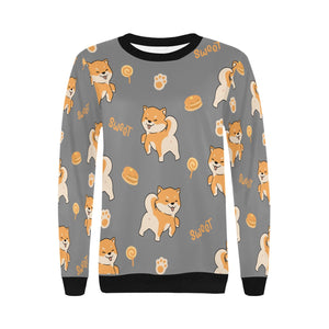 Sweet Sweet Shiba Love Women's Sweatshirt-Apparel-Apparel, Shiba Inu, Sweatshirt-14