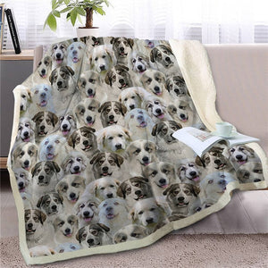 Sweetest Doggo Dreams Warm Blankets - Series 2-Home Decor-Blankets, Dogs, Home Decor-Great Pyrenees-Large-11
