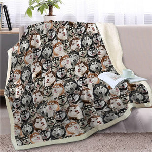 Sweetest Doggo Dreams Warm Blankets - Series 2-Home Decor-Blankets, Dogs, Home Decor-Siberian Husky-Large-17