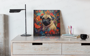 Symphony of Whimsy Pug Framed Wall Art Poster-Art-Dog Art, Home Decor, Pug-2
