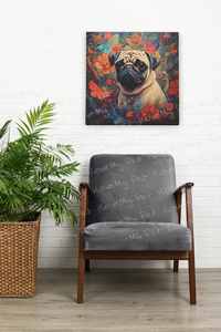 Symphony of Whimsy Pug Framed Wall Art Poster-Art-Dog Art, Home Decor, Pug-6