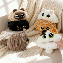 Load image into Gallery viewer, Tabby Brown Cat Plush Toy - Big Eyed Squishy Cat-4