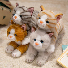 Load image into Gallery viewer, Tabby Cat Stuffed Animal Plush Toy - Orange and White - Belly Flop Design-2
