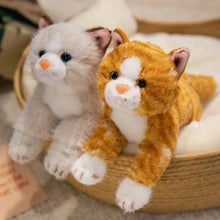 Load image into Gallery viewer, Tabby Cat Stuffed Animal Plush Toy - Orange and White - Belly Flop Design-5