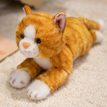 Load image into Gallery viewer, Tabby Cat Stuffed Animal Plush Toy - Orange and White - Belly Flop Design-tiaowen orange-28cm-1