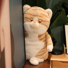 Load image into Gallery viewer, Tabby Orange and White Cat Plush Toy - Not Impressed Grumpy Fat Cat-2