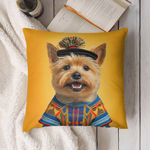 Tartan Tapestry Norwich Terrier Plush Pillow Case-Cushion Cover-Dog Dad Gifts, Dog Mom Gifts, Home Decor, Norwich Terrier, Pillows-4