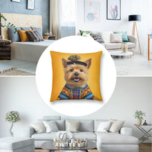 Load image into Gallery viewer, Tartan Tapestry Norwich Terrier Plush Pillow Case-Cushion Cover-Dog Dad Gifts, Dog Mom Gifts, Home Decor, Norwich Terrier, Pillows-8