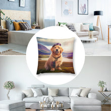 Load image into Gallery viewer, Tartan Tribute Golden Retriever Plush Pillow Case-Cushion Cover-Dog Dad Gifts, Dog Mom Gifts, Golden Retriever, Home Decor, Pillows-8