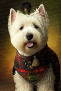 Tartan Tribute Westie Wall Art Poster-Art-Dog Art, Home Decor, Poster, West Highland Terrier-1