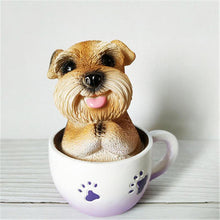 Load image into Gallery viewer, Image of a cutest Teacup Chocolate Schnauzer ornament made of Resin
