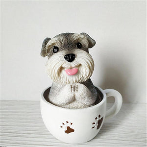 Image of a cutest Teacup Schnauzer ornament made of Resin