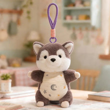 Load image into Gallery viewer, Teddy Bear Brown Husky Plush Keychain - Dreamy Star Belly-husky-1
