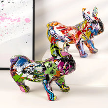 Load image into Gallery viewer, Territorial Marking Grafitti Pop Art French Bulldog Resin Statues-4