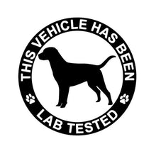 Load image into Gallery viewer, This Vehicle Has Been Lab Tested Car Stickers-Car Accessories-Black Labrador, Car Accessories, Car Sticker, Chocolate Labrador, Dogs, Labrador-Black-4