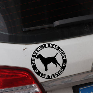This Vehicle Has Been Lab Tested Car Stickers-Car Accessories-Black Labrador, Car Accessories, Car Sticker, Chocolate Labrador, Dogs, Labrador-5
