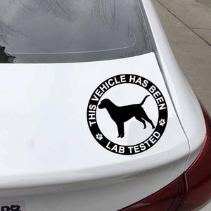This Vehicle Has Been Lab Tested Car Stickers-Car Accessories-Black Labrador, Car Accessories, Car Sticker, Chocolate Labrador, Dogs, Labrador-6