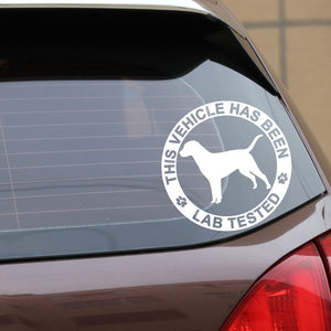 This Vehicle Has Been Lab Tested Car Stickers-Car Accessories-Black Labrador, Car Accessories, Car Sticker, Chocolate Labrador, Dogs, Labrador-7