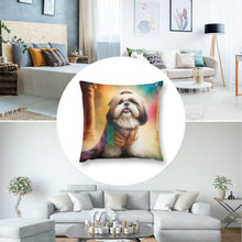 Load image into Gallery viewer, Tibetan Bliss Shih Tzu Plush Pillow Case-Cushion Cover-Dog Dad Gifts, Dog Mom Gifts, Home Decor, Pillows, Shih Tzu-2