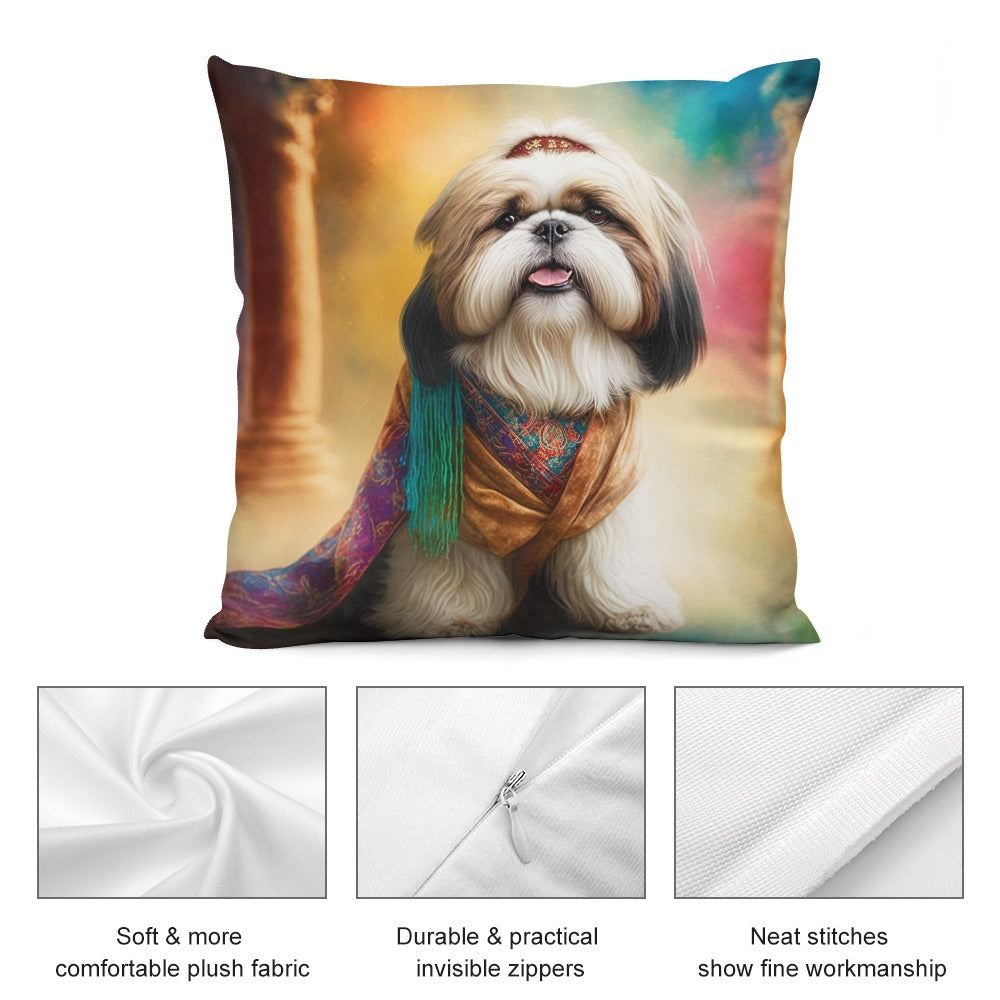 Tibetan Bliss Shih Tzu Plush Pillow Case