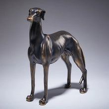 Load image into Gallery viewer, Timeless Black Brindle Greyhound / Whippet Bronze Finish Statue-Home Decor-Dog Dad Gifts, Dog Mom Gifts, Greyhound, Home Decor, Statue, Whippet-One Size-11
