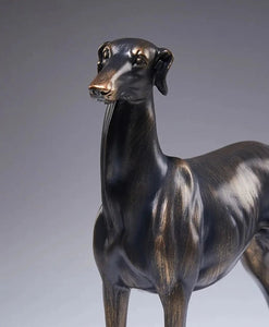 Timeless Black Brindle Greyhound / Whippet Bronze Finish Statue-Home Decor-Dog Dad Gifts, Dog Mom Gifts, Greyhound, Home Decor, Statue, Whippet-One Size-2