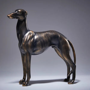 Timeless Black Brindle Greyhound / Whippet Bronze Finish Statue-Home Decor-Dog Dad Gifts, Dog Mom Gifts, Greyhound, Home Decor, Statue, Whippet-One Size-3