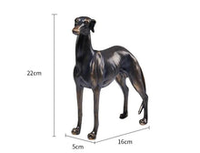 Load image into Gallery viewer, Timeless Black Brindle Greyhound / Whippet Bronze Finish Statue-Home Decor-Dog Dad Gifts, Dog Mom Gifts, Greyhound, Home Decor, Statue, Whippet-One Size-6