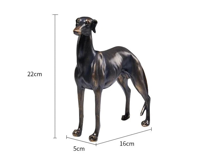 Timeless Black Brindle Greyhound / Whippet Bronze Finish Statue-Home Decor-Dog Dad Gifts, Dog Mom Gifts, Greyhound, Home Decor, Statue, Whippet-One Size-6