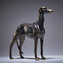 Load image into Gallery viewer, Timeless Black Brindle Greyhound / Whippet Bronze Finish Statue-Home Decor-Dog Dad Gifts, Dog Mom Gifts, Greyhound, Home Decor, Statue, Whippet-One Size-9