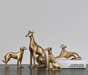 Timeless Brass Greyhound / Whippet Memorial Statues-Home Decor-Dog Dad Gifts, Dog Mom Gifts, Greyhound, Home Decor, Statue, Whippet-2