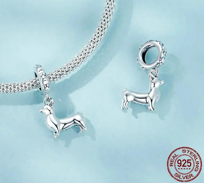 Timeless Corgi Love Silver Pendant-Dog Themed Jewellery-Accessories, Dog Mom Gifts, Jewellery, Pendant-925 Sterling Silver-1