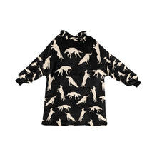 Load image into Gallery viewer, Timeless Elegance Borzoi Blanket Hoodie-Midnight Black-ONE SIZE-33