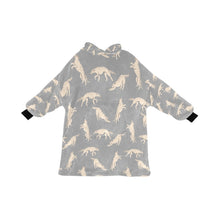 Load image into Gallery viewer, Timeless Elegance Borzoi Blanket Hoodie-Parisian Gray-ONE SIZE-29