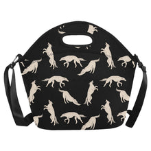 Load image into Gallery viewer, Timeless Elegance Borzoi Neoprene Lunch Bag-Midnight Black-ONESIZE-2