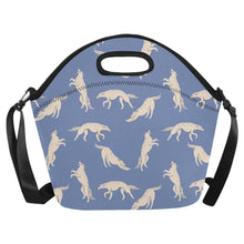 Load image into Gallery viewer, Timeless Elegance Borzoi Neoprene Lunch Bag-Slate Blue-ONESIZE-4